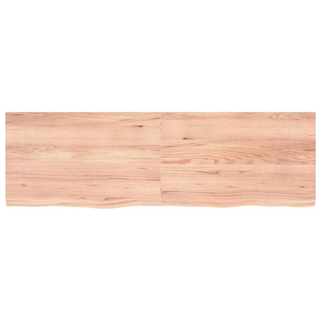 Wall Shelf Light Brown 160x50x(2-4) cm Treated Solid Wood Oak Price