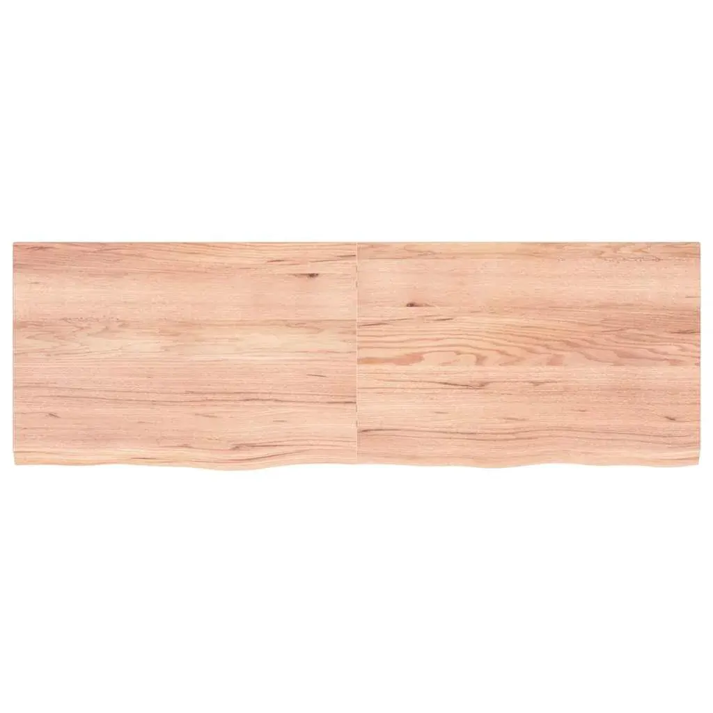 Wall Shelf Light Brown 180x60x(2-4) cm Treated Solid Wood Oak Price