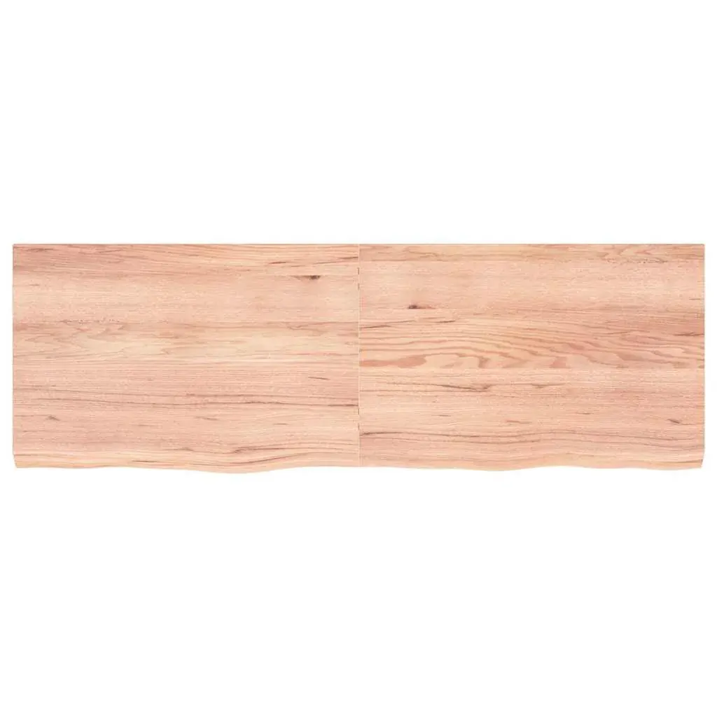 Wall Shelf Light Brown 180x60x(2-6) cm Treated Solid Wood Oak Price