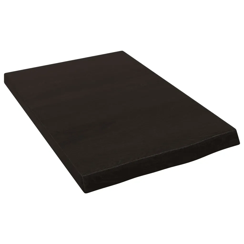 Wall Shelf Dark Brown 40x60x(2-4) cm Treated Solid Wood Oak Price