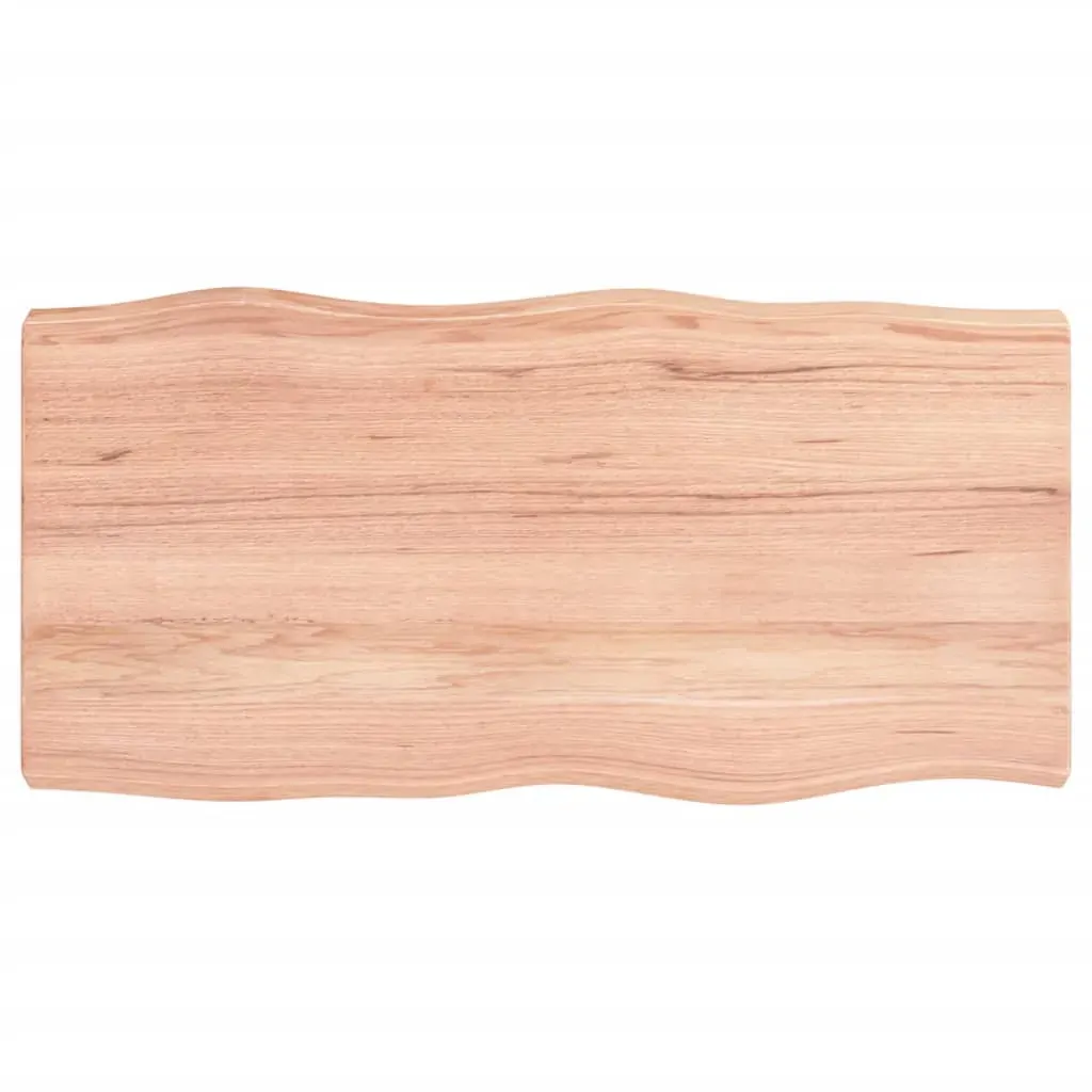 Table Top Light Brown 80x40x(2-6) cm Treated Solid Wood Live Edge Price