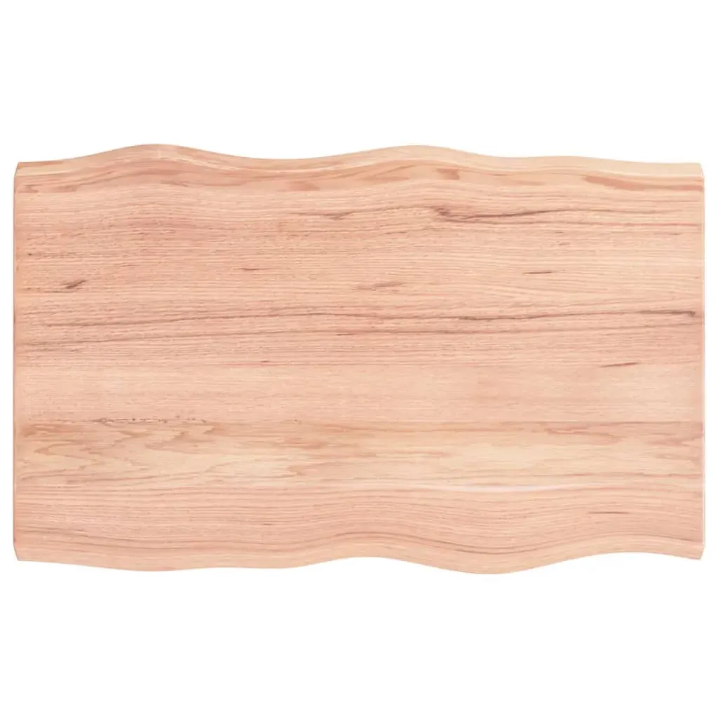 Table Top Light Brown 80x50x(2-4) cm Treated Solid Wood Live Edge Price