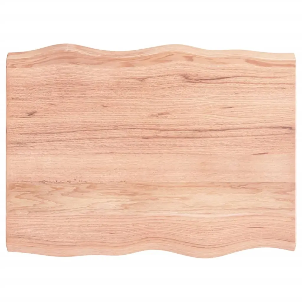 Table Top Light Brown 80x60x(2-4) cm Treated Solid Wood Live Edge Price