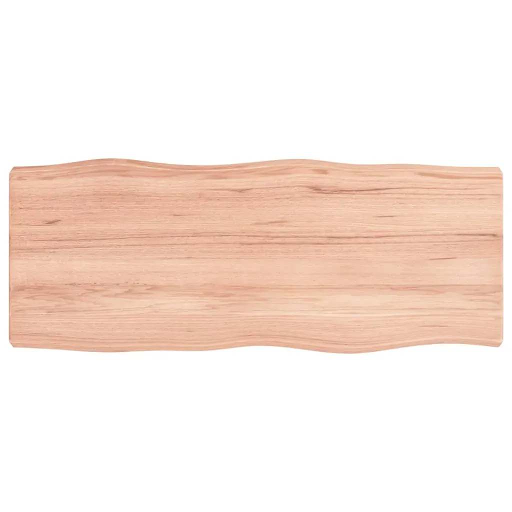 Table Top Light Brown 100x40x(2-6)cm Treated Solid Wood Live Edge Price