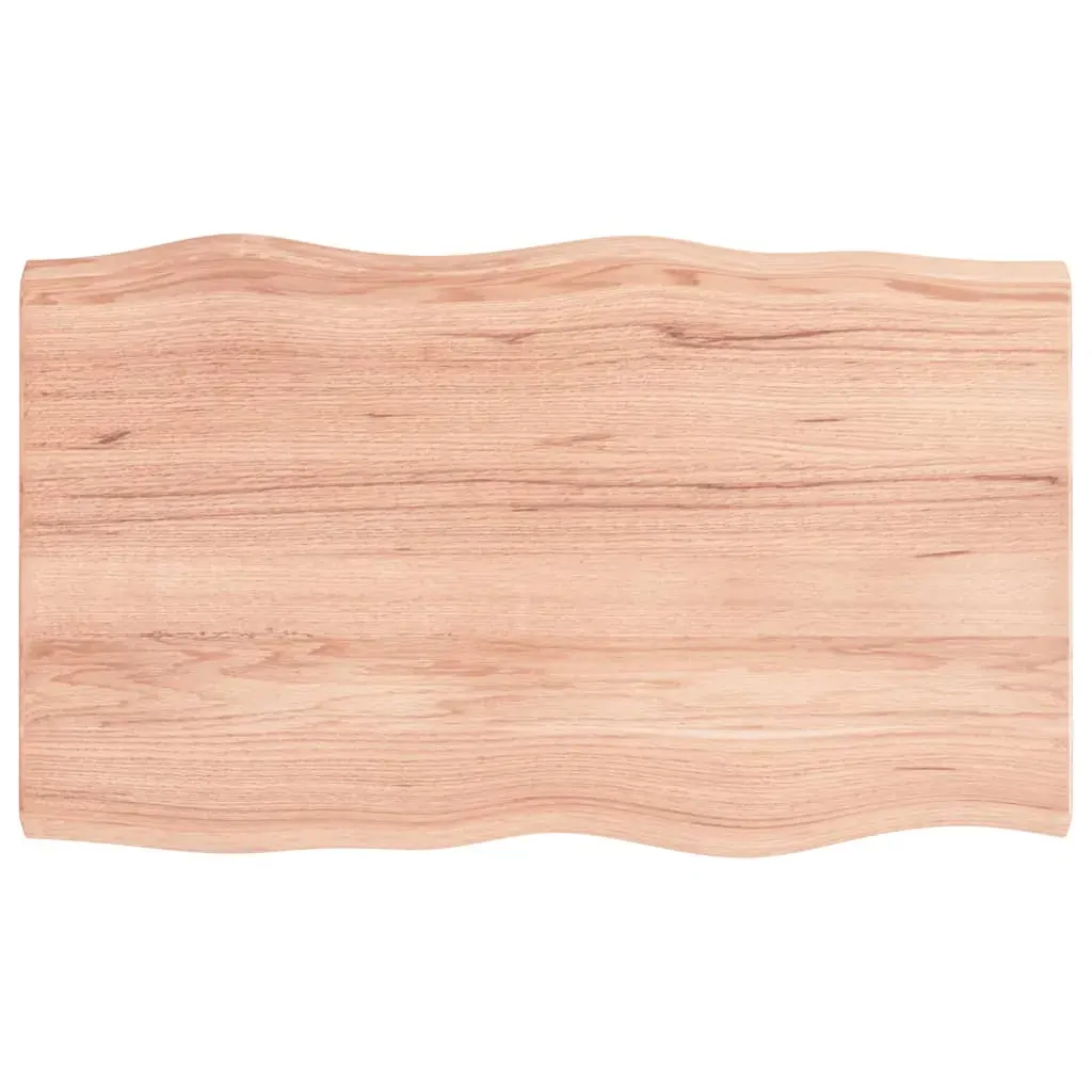 Table Top Light Brown 100x60x(2-4)cm Treated Solid Wood Live Edge Price
