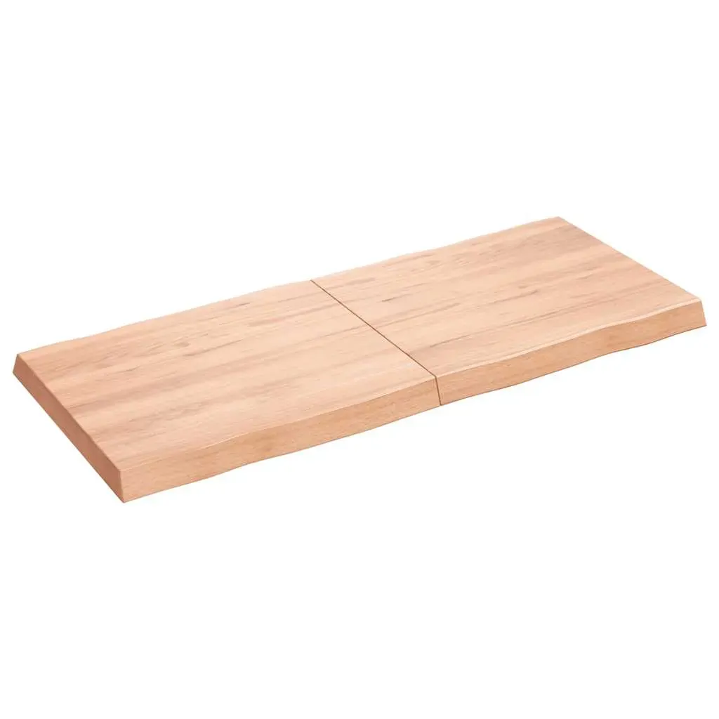 Table Top Light Brown 120x50x(2-6)cm Treated Solid Wood Live Edge Price