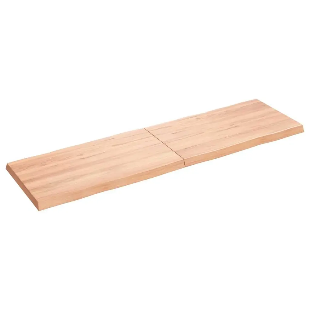 Table Top Light Brown 140x40x(2-4)cm Treated Solid Wood Live Edge Price