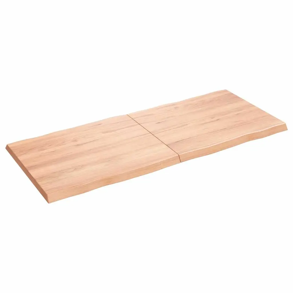 Table Top Light Brown 140x60x(2-4)cm Treated Solid Wood Live Edge Price