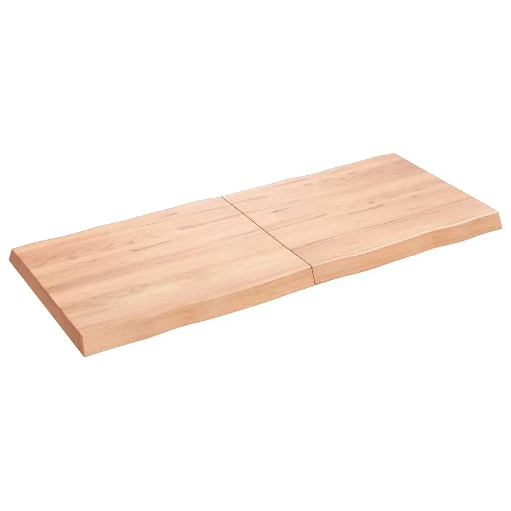 Table Top Light Brown 140x60x(2-6)cm Treated Solid Wood Live Edge Price