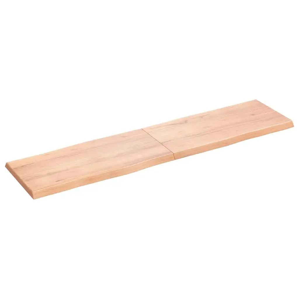 Table Top Light Brown 160x40x(2-4)cm Treated Solid Wood Live Edge Price