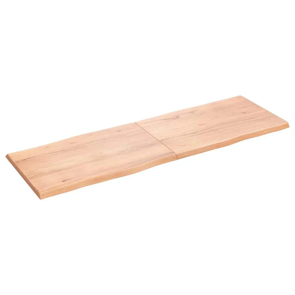 Table Top Light Brown 180x60x(2-4)cm Treated Solid Wood Live Edge Price