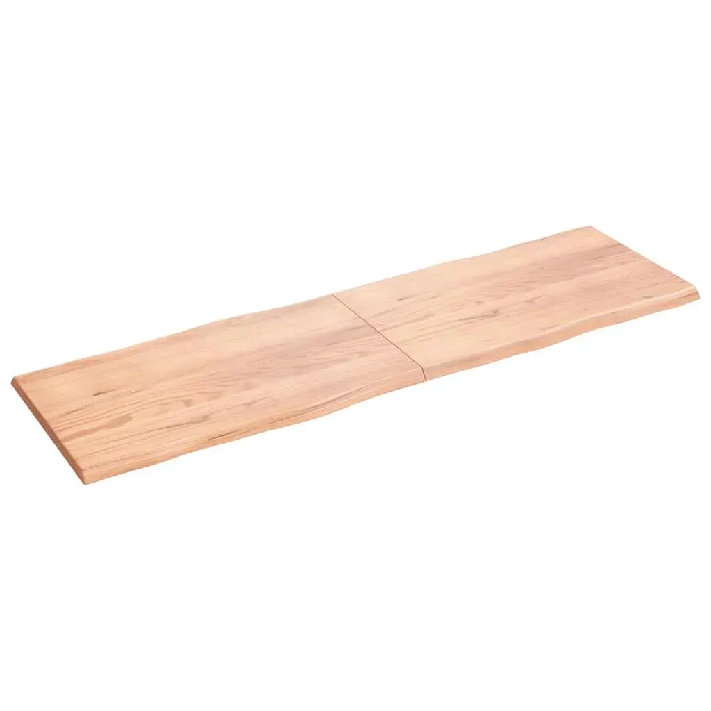 Table Top Light Brown 200x60x(2-4)cm Treated Solid Wood Live Edge Price