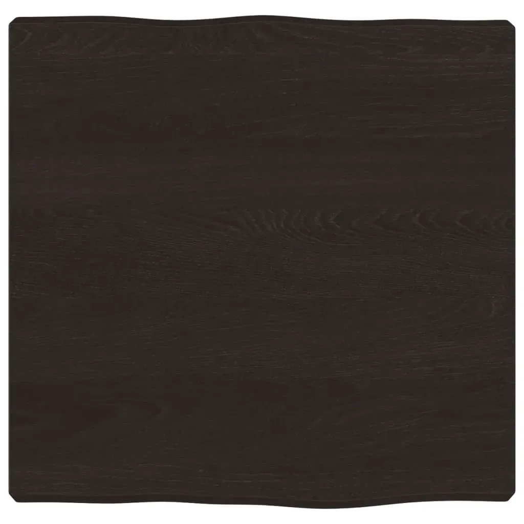Table Top Dark Brown 40x40x(2-4) cm Treated Solid Wood Live Edge Price