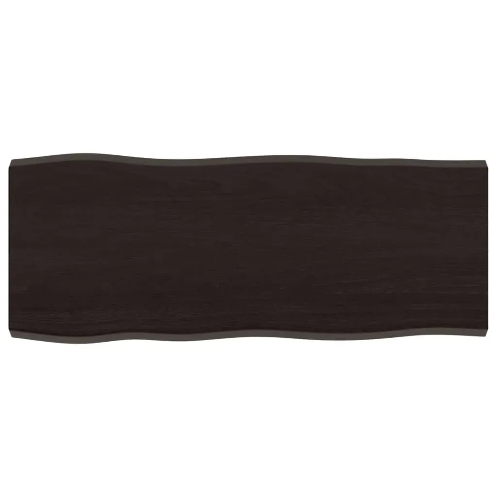 Table Top Dark Brown 100x40x(2-4) cm Treated Solid Wood Live Edge Price