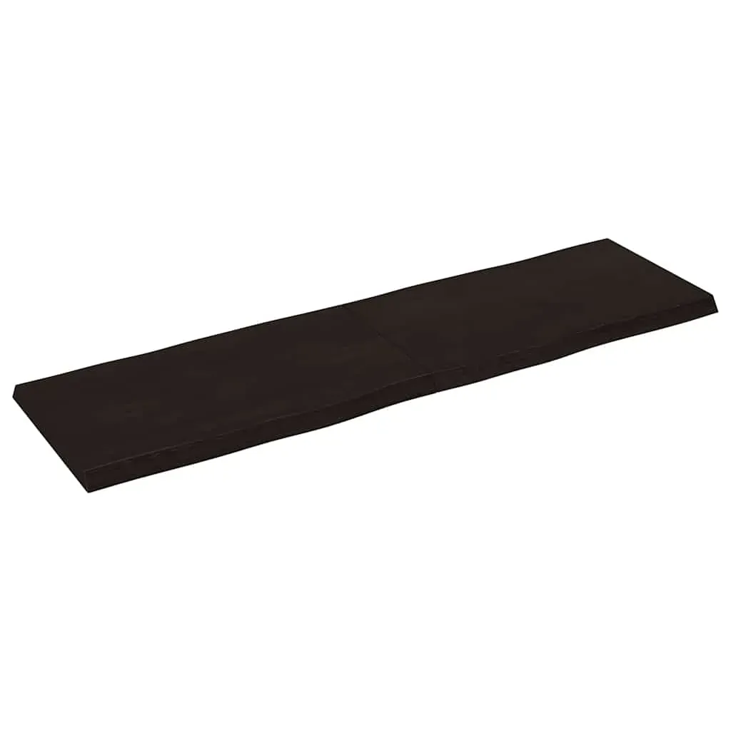 Table Top Dark Brown 140x40x(2-4) cm Treated Solid Wood Live Edge Price
