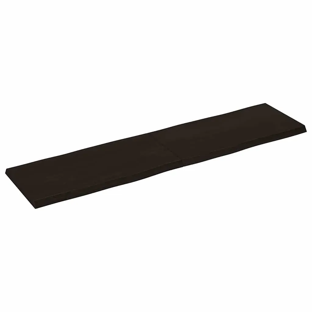 Table Top Dark Brown 160x40x(2-4) cm Treated Solid Wood Live Edge Price