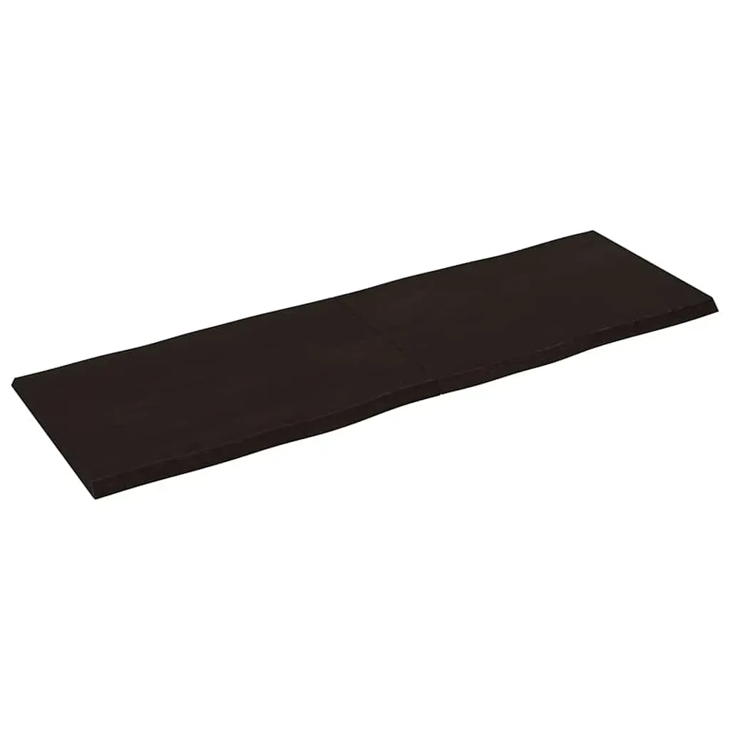 Table Top Dark Brown 180x60x(2-4) cm Treated Solid Wood Live Edge Price