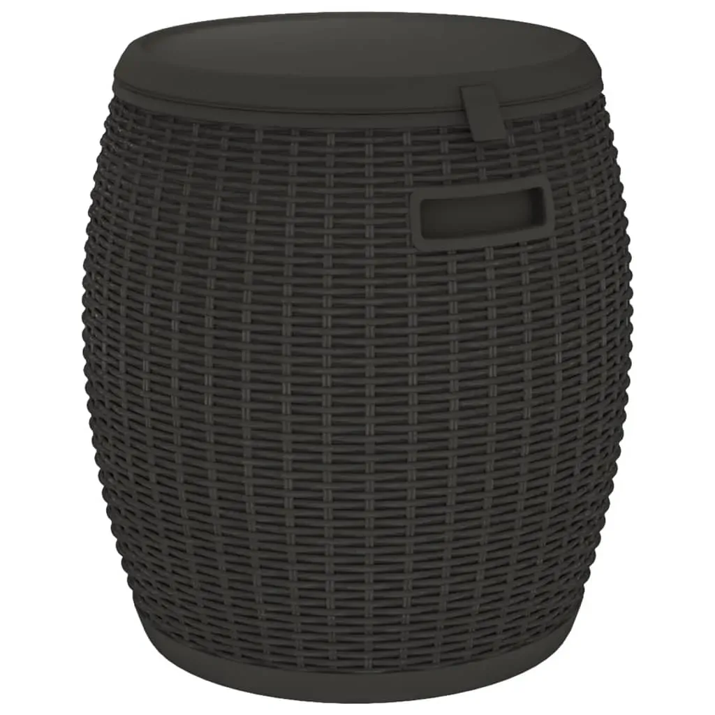 4-in-1 Garden Storage Box Black Polypropylene Price