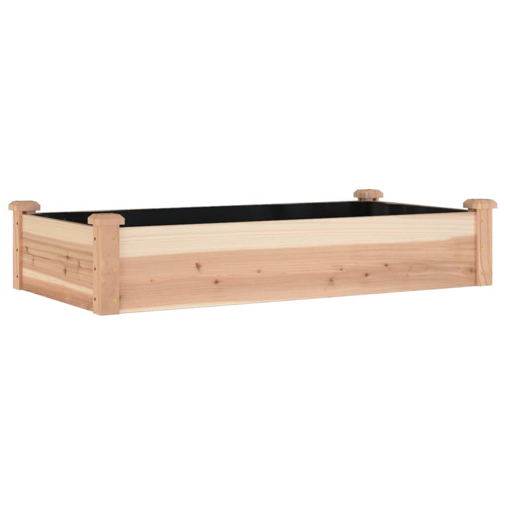 Garden Raised Bed with Liner 120x60x25 cm Solid Wood Fir Price