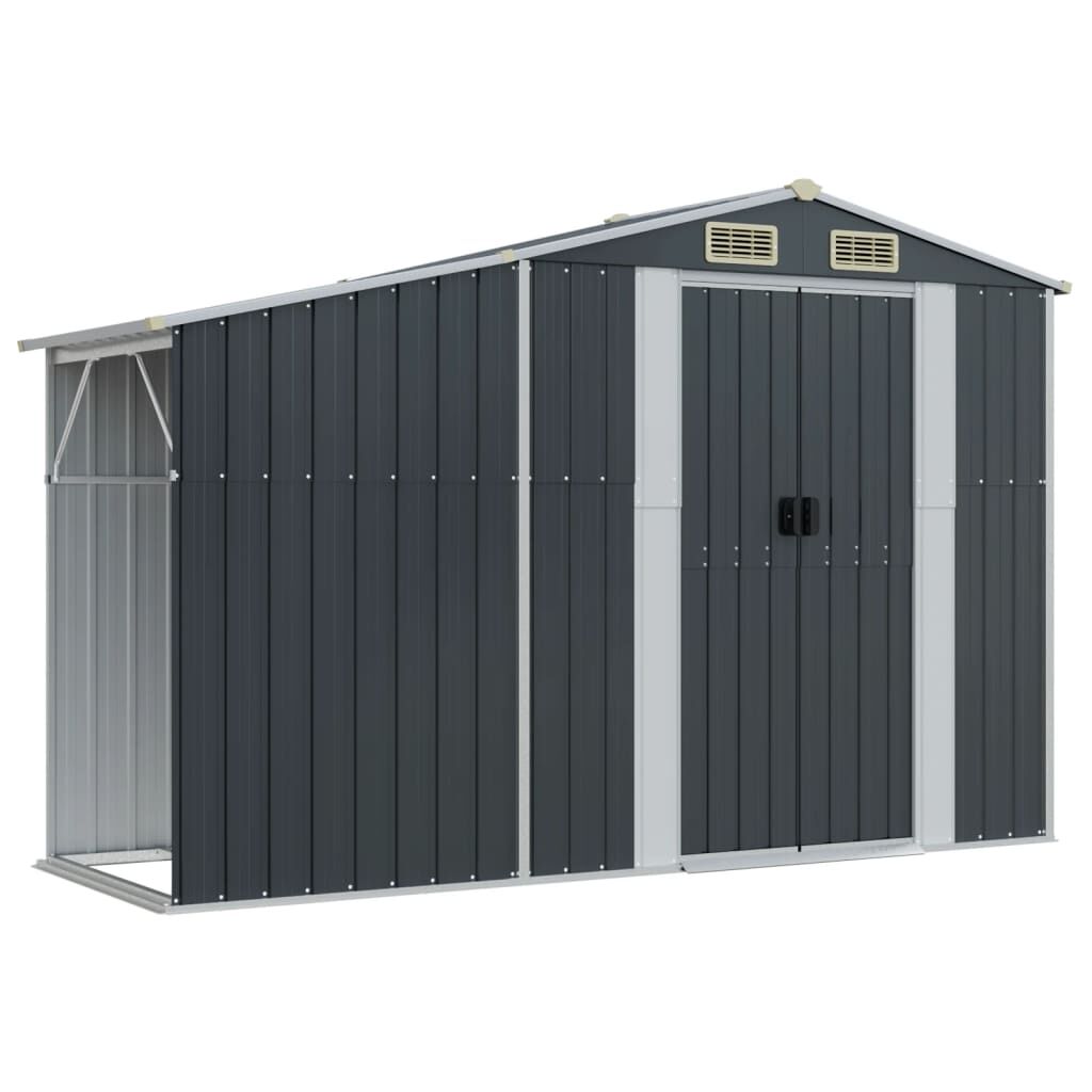 Garden Shed Anthracite 277x93x179 cm Galvanised Steel Price