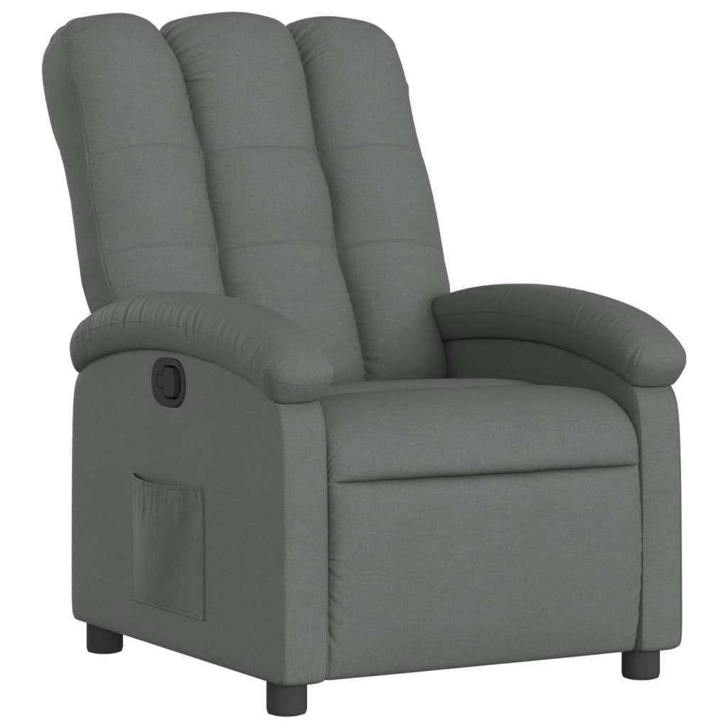 Recliner Chair Dark Grey Fabric Price