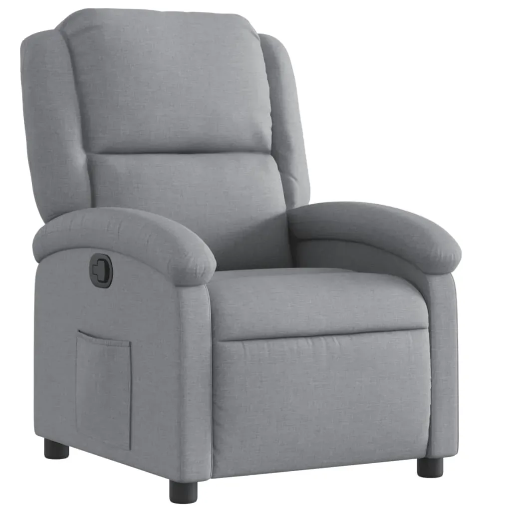 Recliner Chair Light Grey Fabric Price