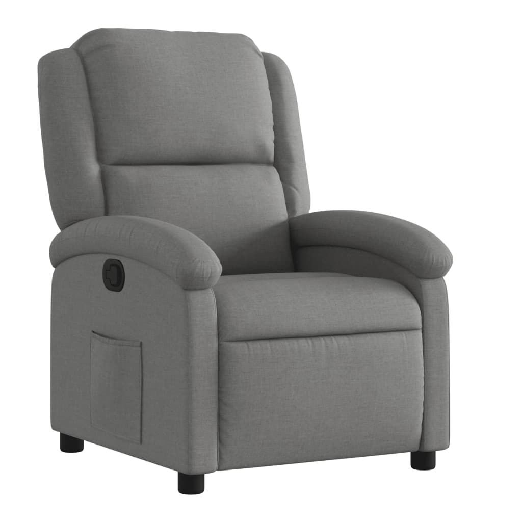 Recliner Chair Dark Grey Fabric Price