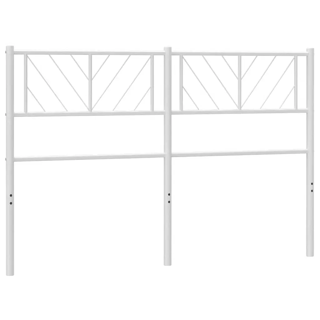 Metal Headboard White 137 cm Double Price