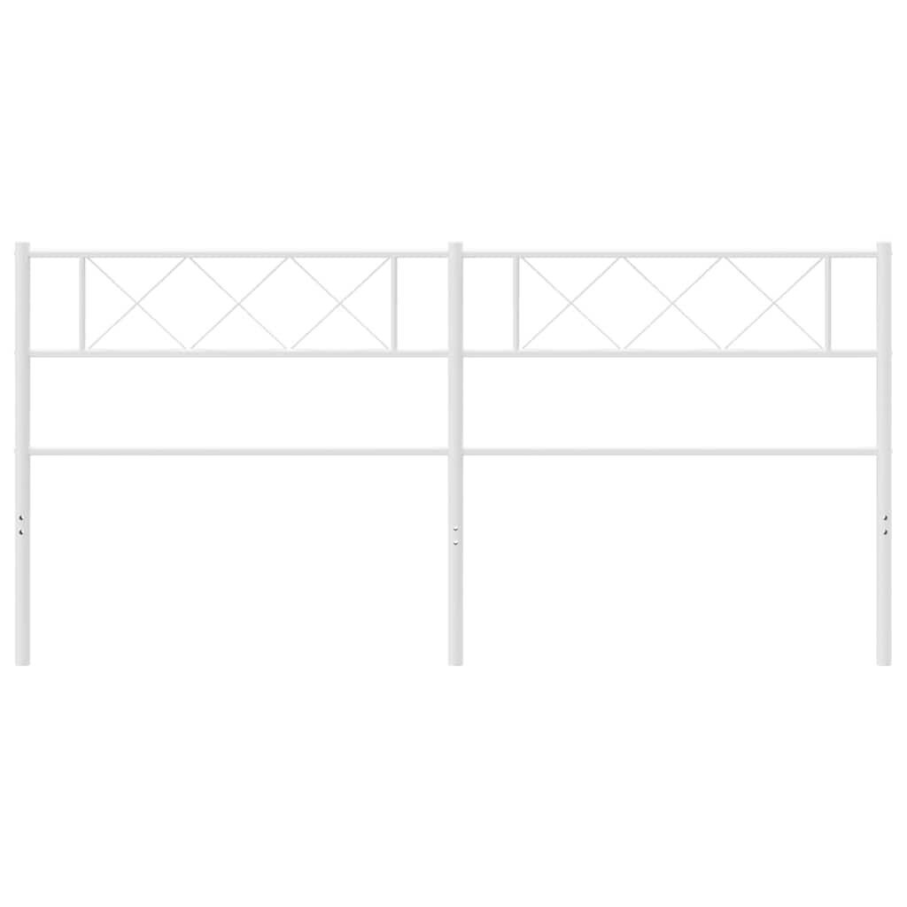 Metal Headboard White 183 cm King Price