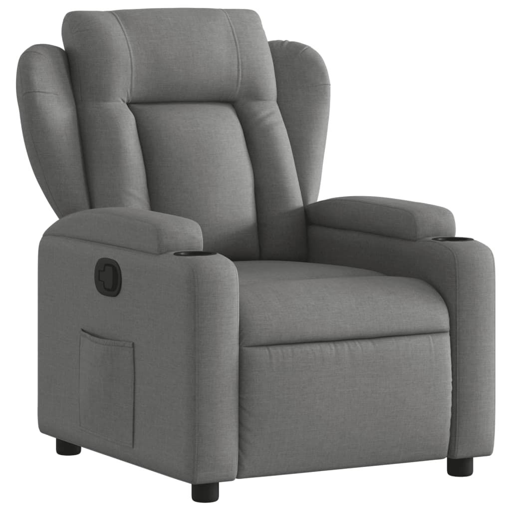 Recliner Chair Dark Grey Fabric Price