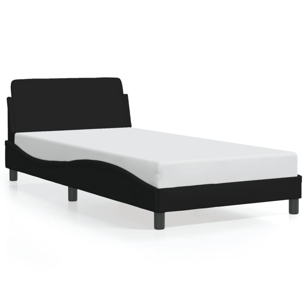 Bed Frame without Mattress Black 107x203 cm King Single Fabric Price