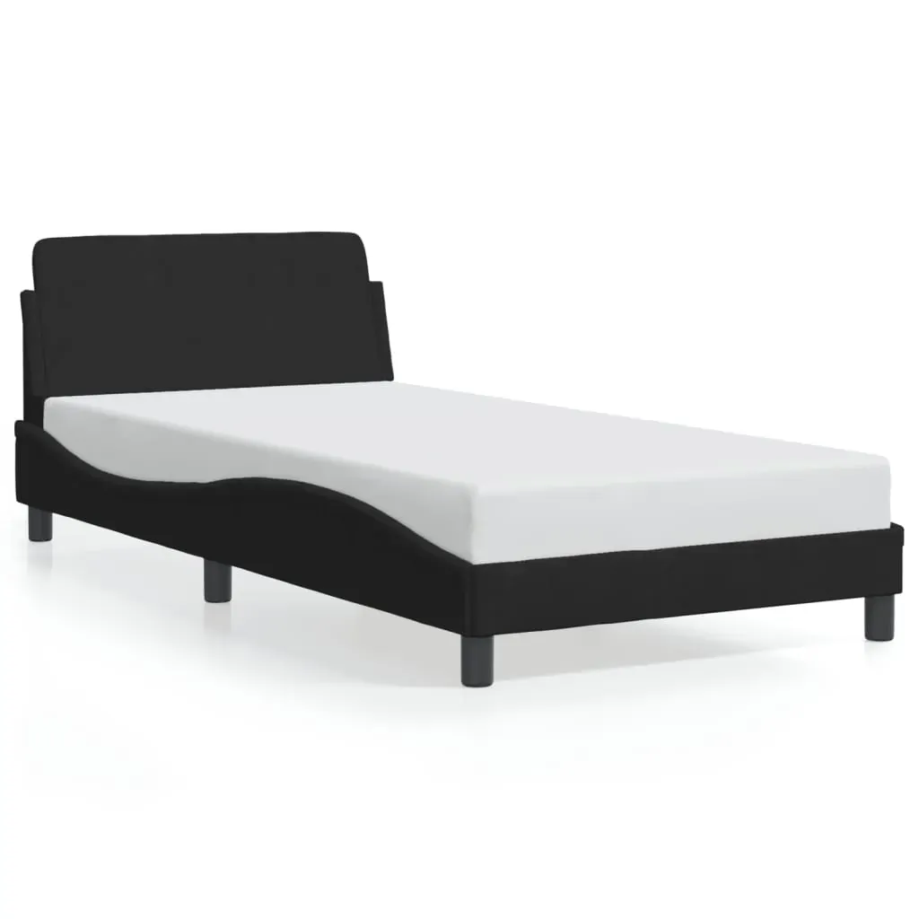 Bed Frame "Dover" Black 107x203 cm King Single Velvet Price