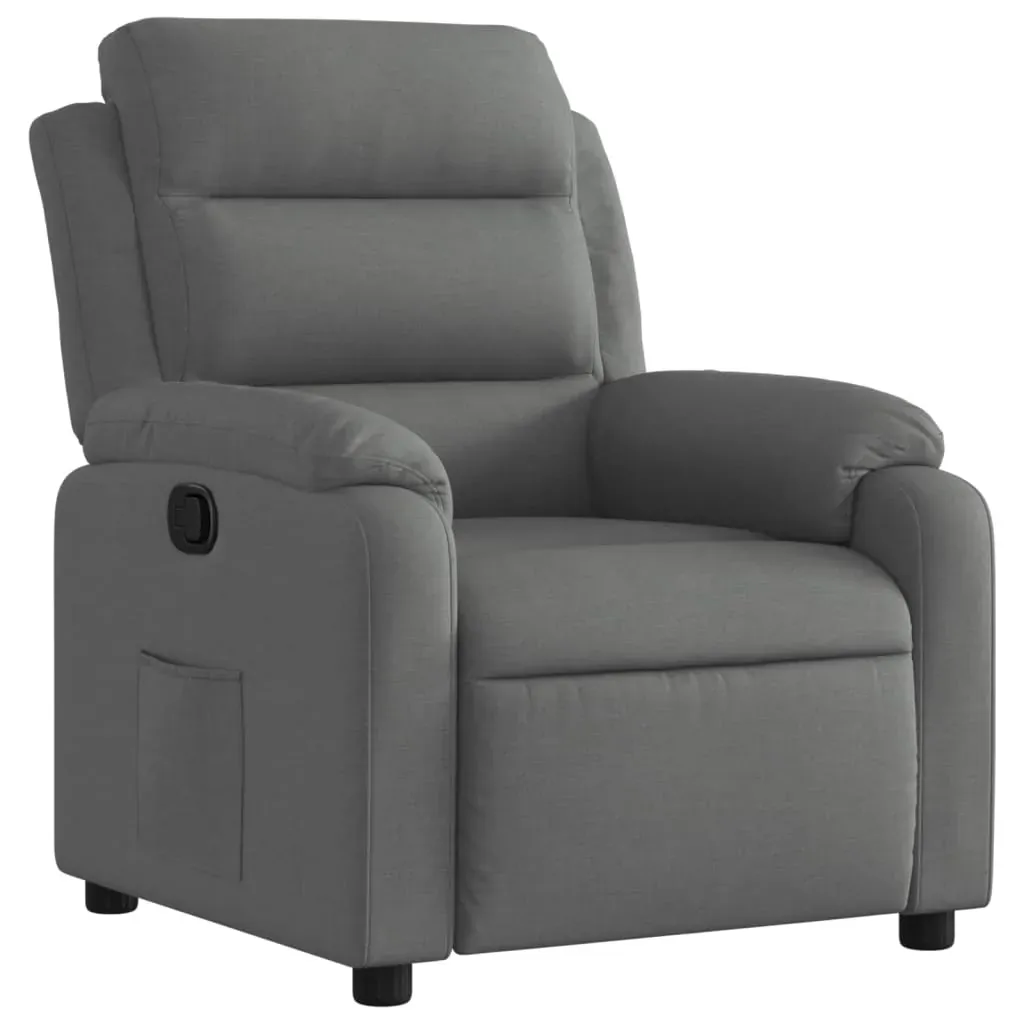 Recliner Chair Dark Grey Fabric Price