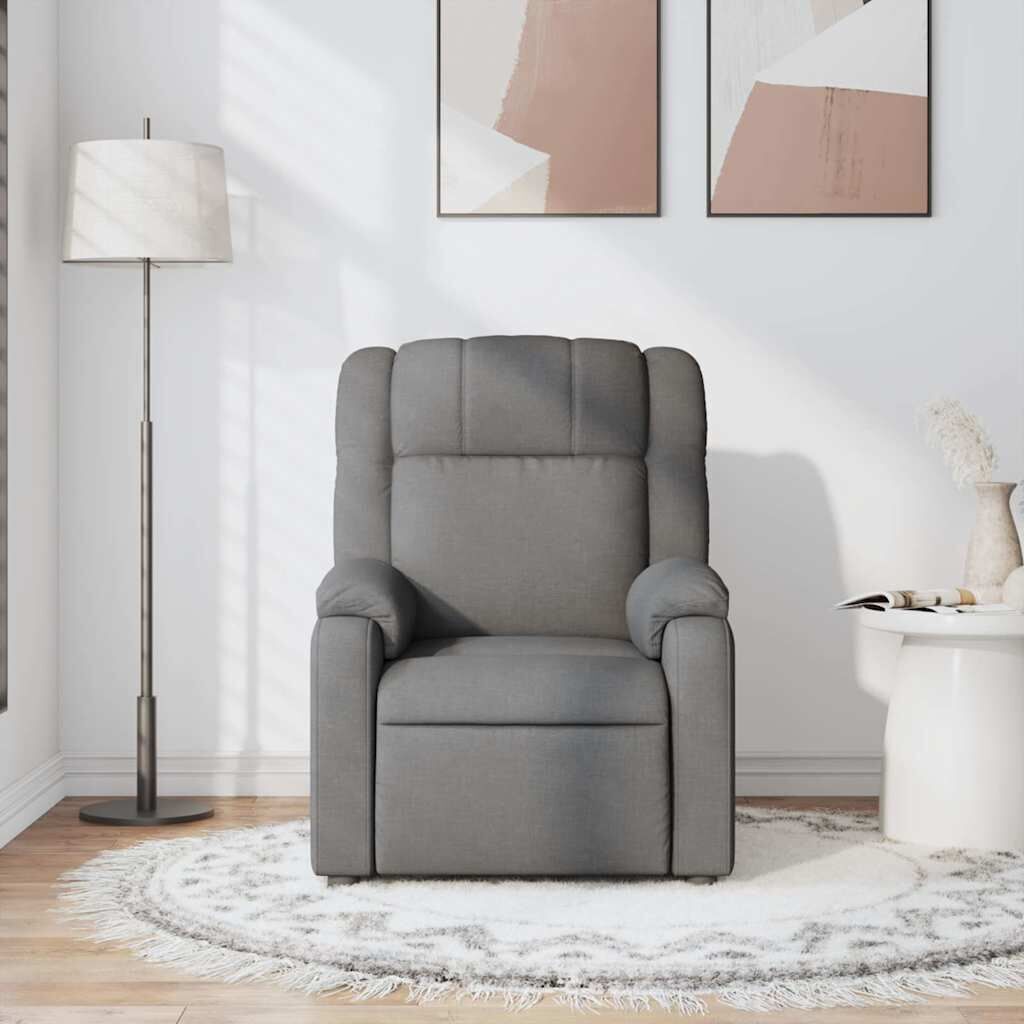 Massage Recliner Chair Dark Grey Fabric Price