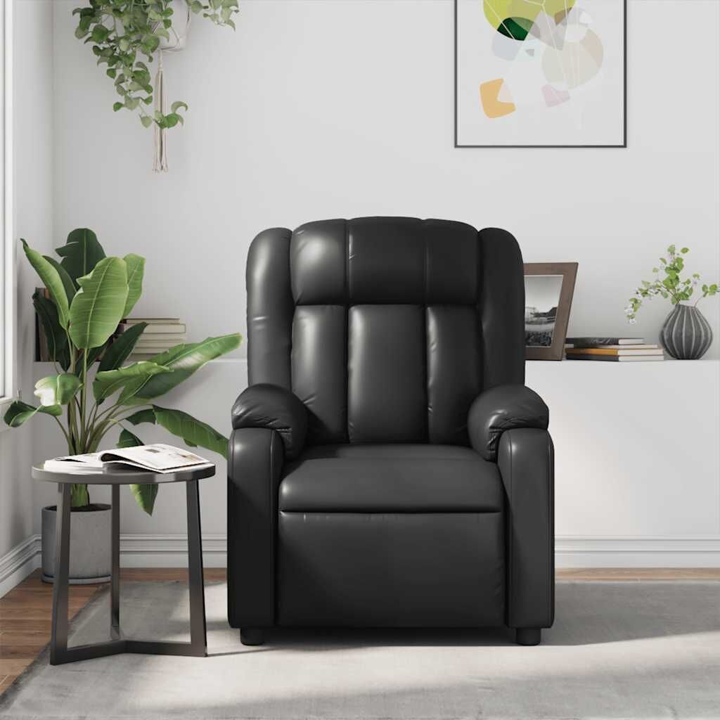 Massage Recliner Chair Black Faux Leather Price