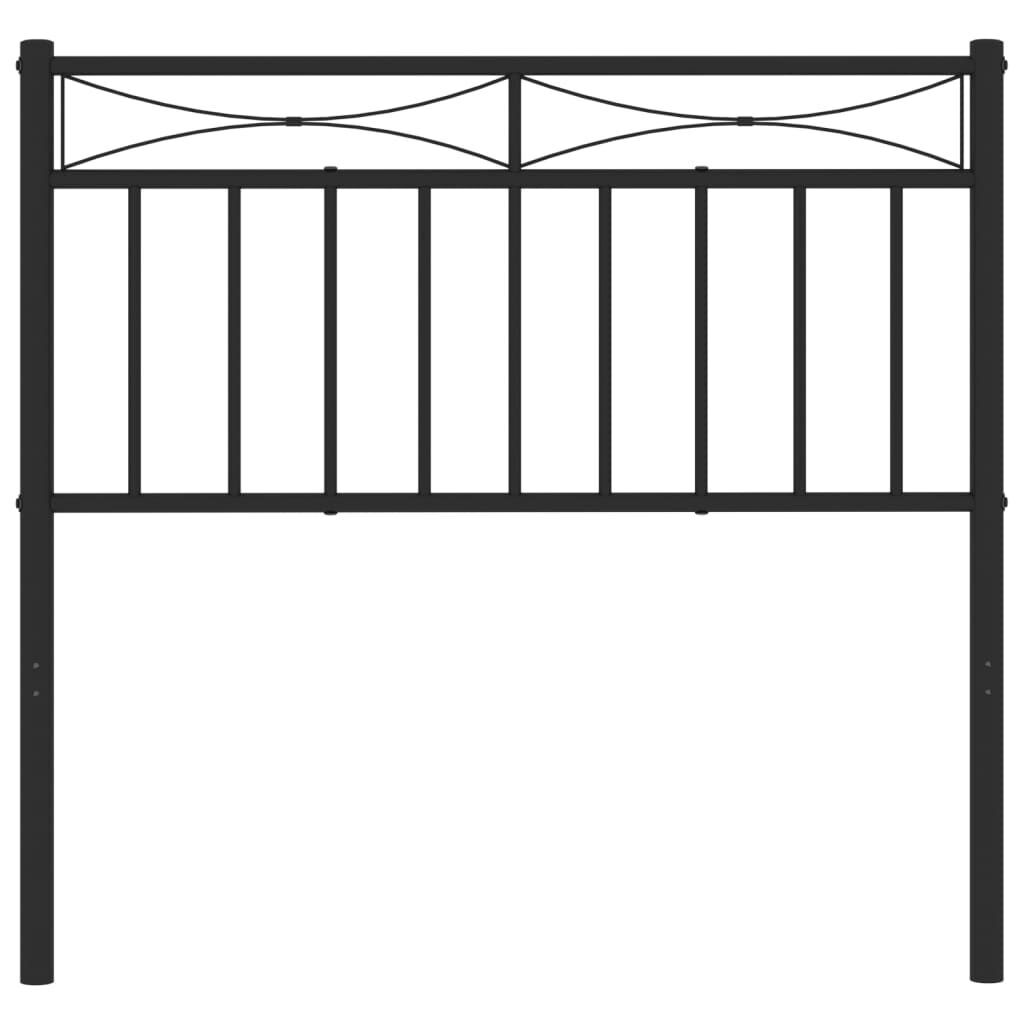 Metal Headboard Black 90 cm Price