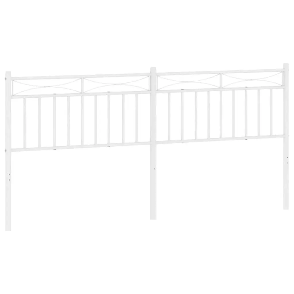 Metal Headboard White 183 cm King Price