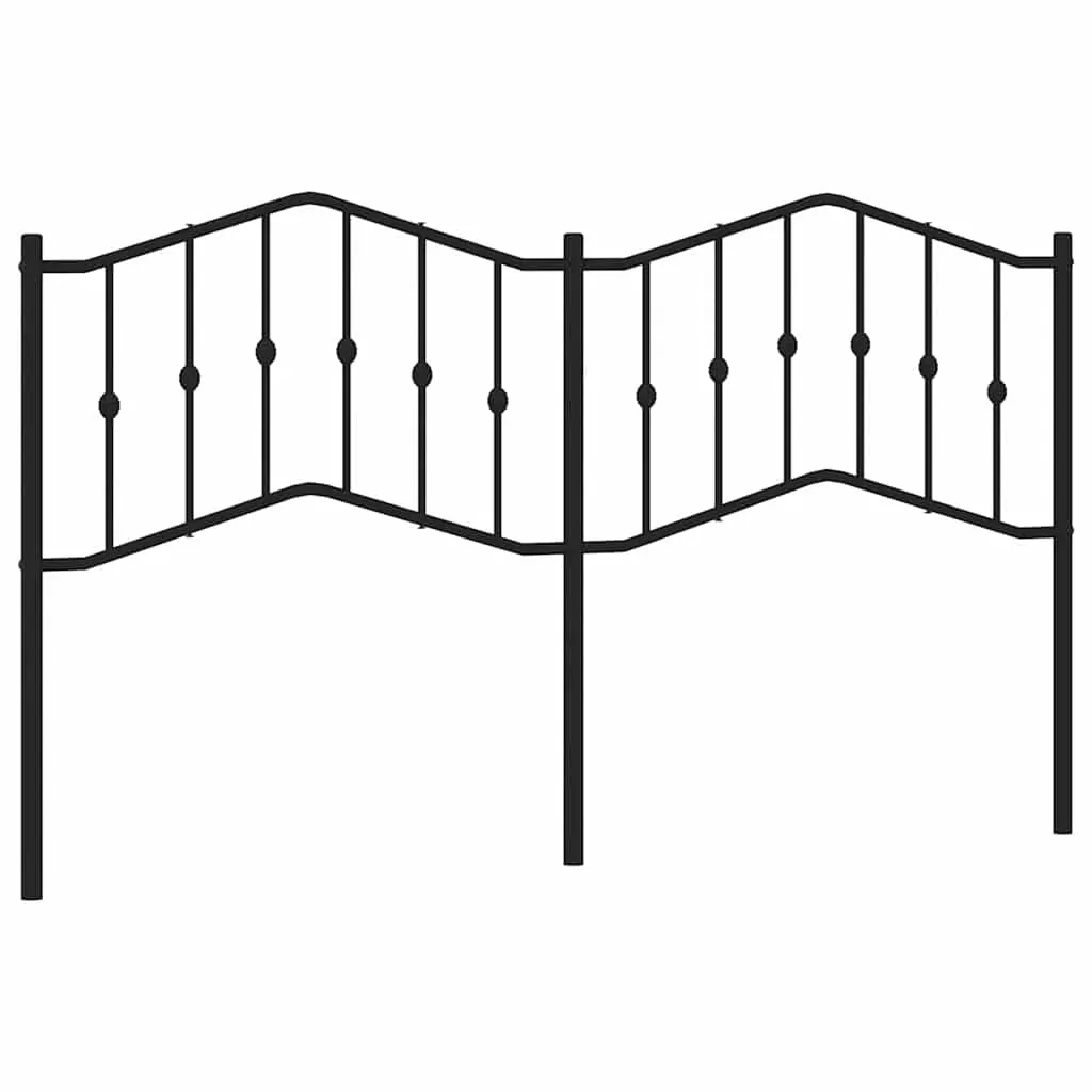 Metal Headboard Black 183 cm King Price