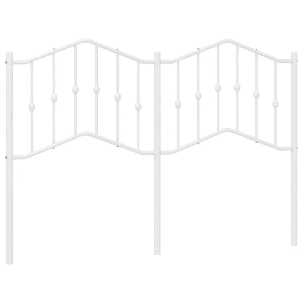 Metal Headboard White 137 cm Double Price
