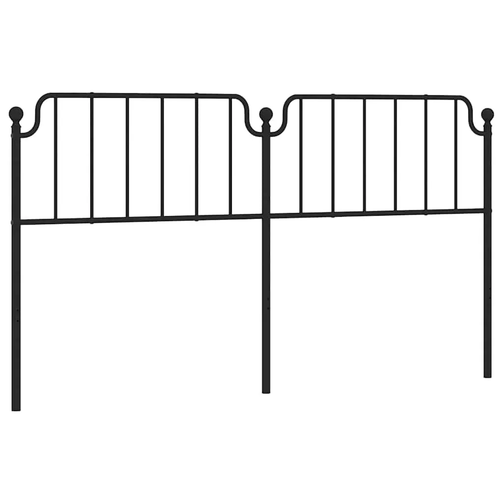 Metal Headboard Black 183 cm King Price