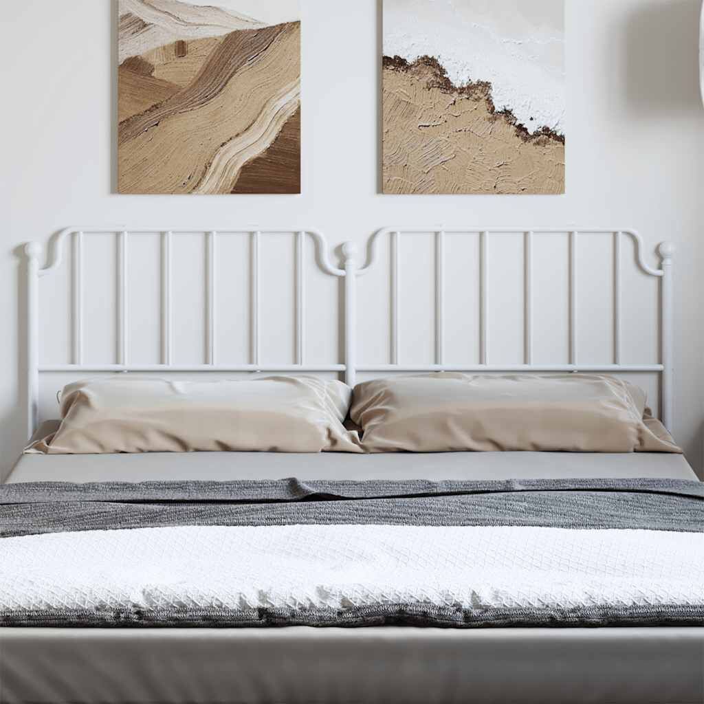 Metal Headboard White 183 cm King Price