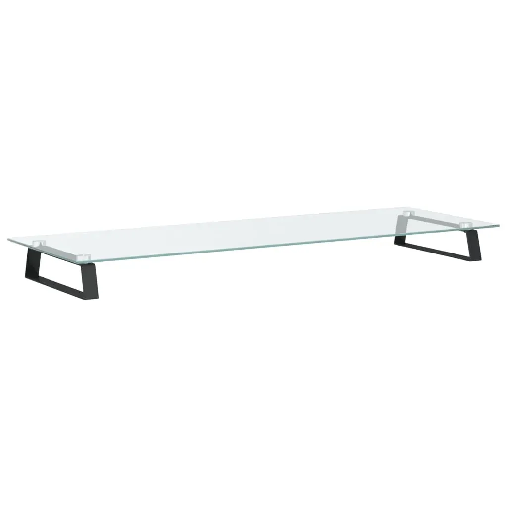 Monitor Stand Black 100x35x8 cm Tempered Glass and Metal Price