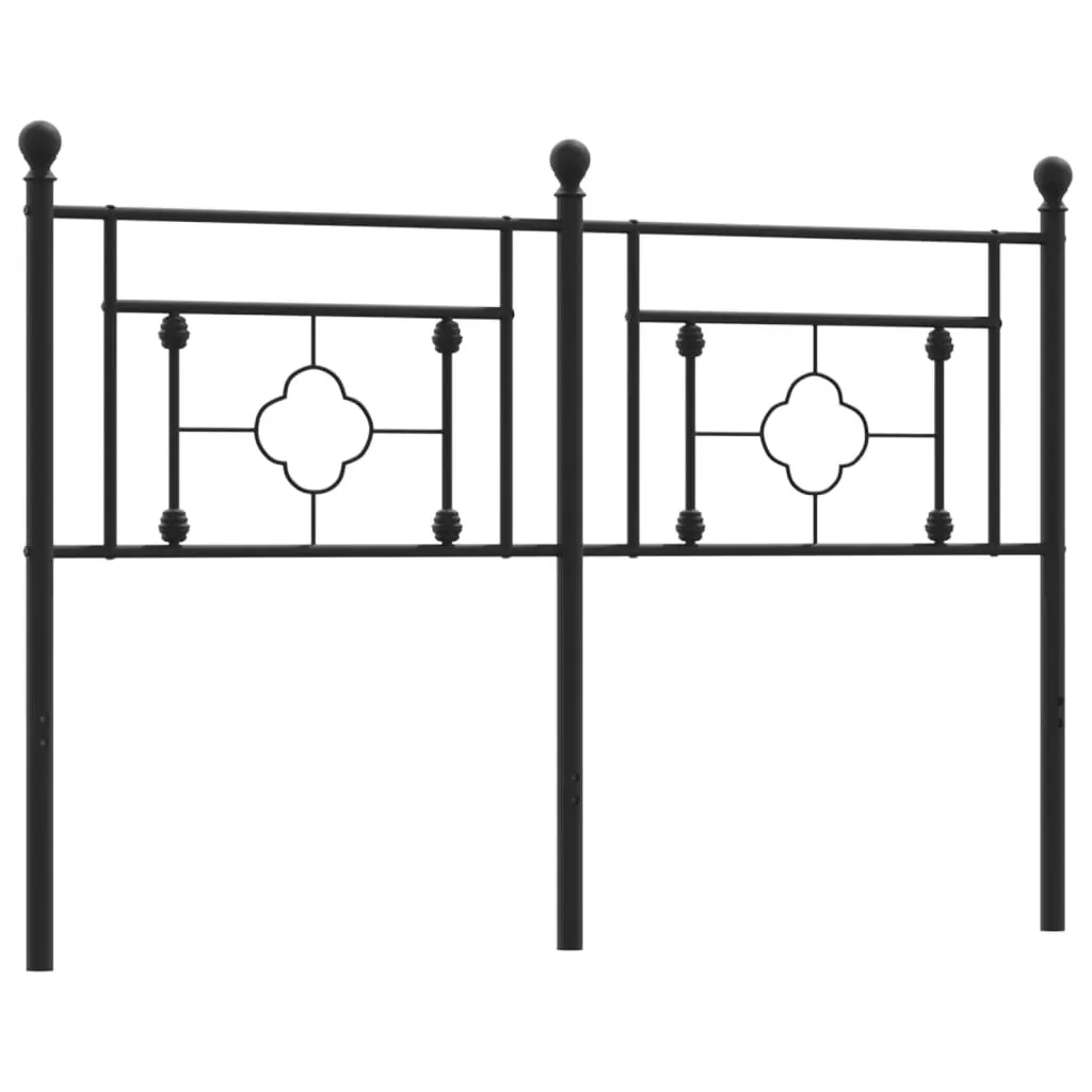 Metal Headboard Black 137 cm Double Price