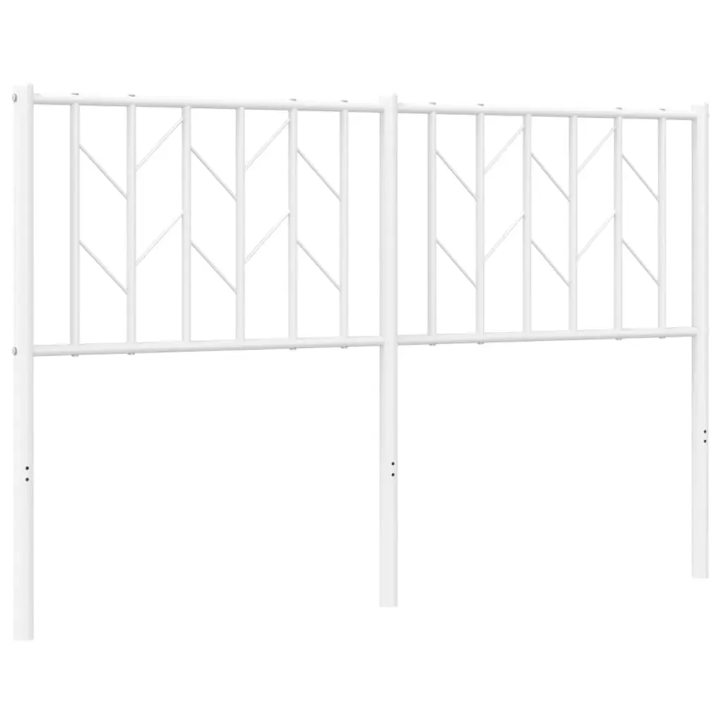 Metal Headboard White 137 cm Double Price