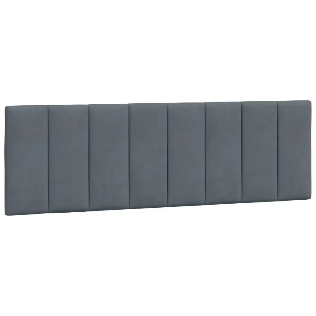 Headboard Cushion "Hanko" Dark Grey 152 cm Queen Velvet Price