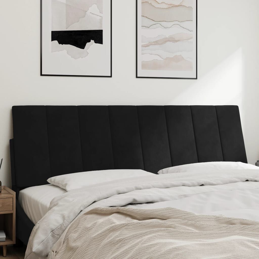 Headboard Cushion Black 152 cm Velvet Price