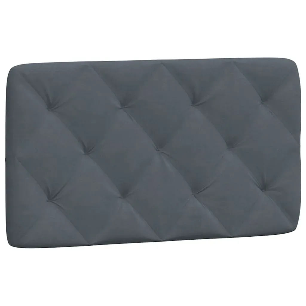 Headboard Cushion Dark Grey 90 cm Velvet Price