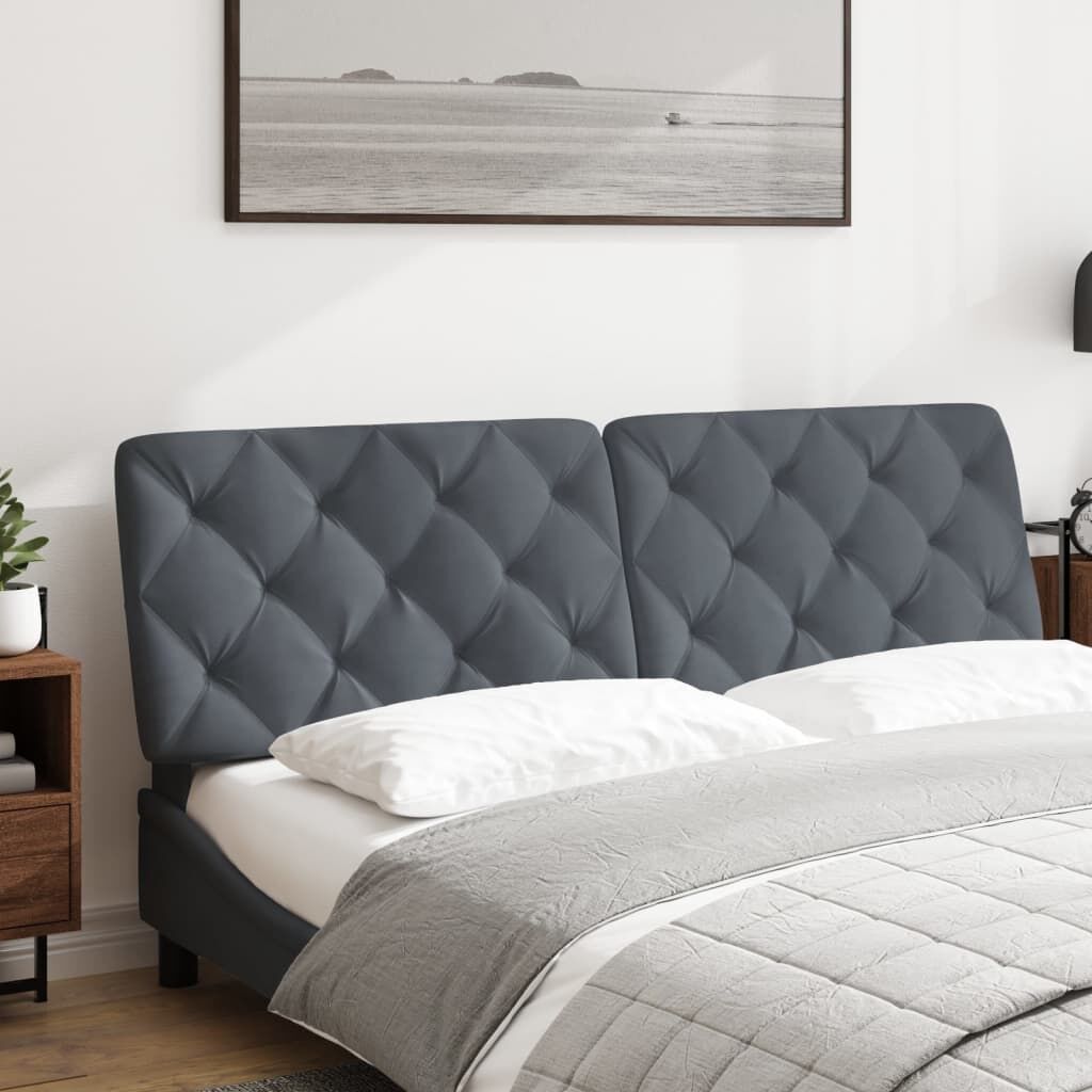 Headboard Cushion Dark Grey 152 cm Queen Velvet Price