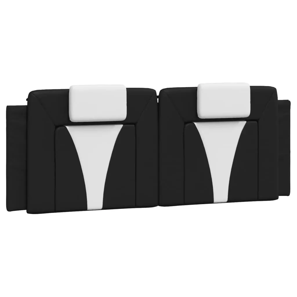 Headboard Cushion "Viana" Black and White 152 cm Queen Faux Leather Price
