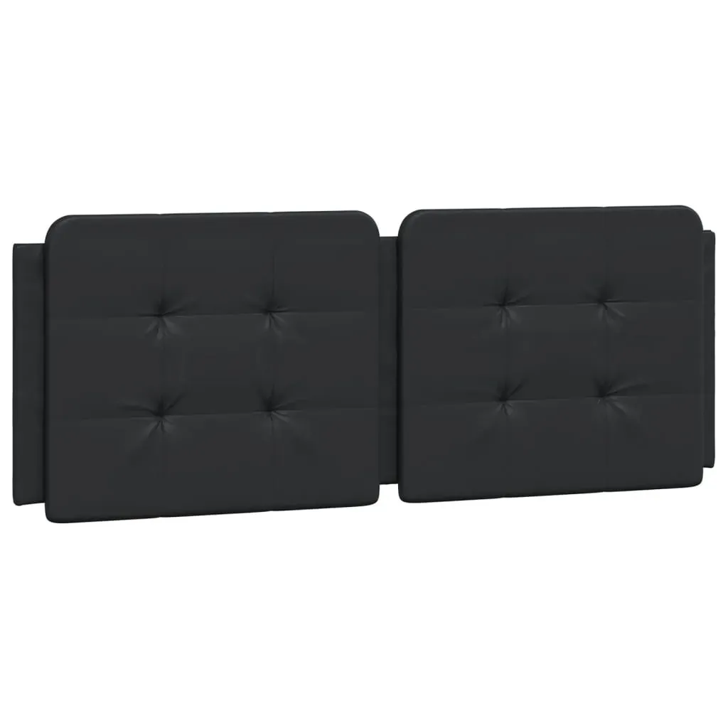 Headboard Cushion "Zadar" Black 137 cm Double Faux Leather Price